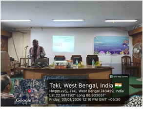 Prof. Siddhartha S Jana delivering the lecture