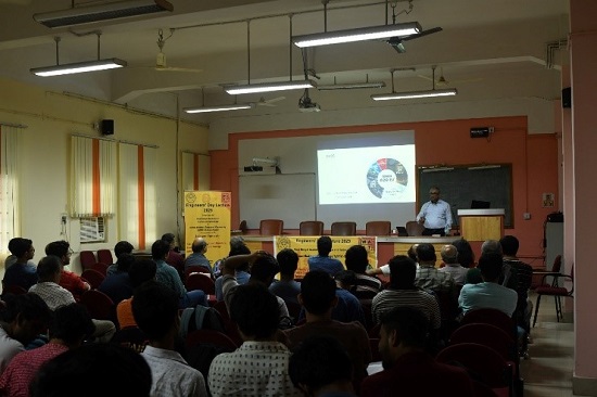 The audience listening to the captivating lecture by Prof. D. Bhattacharjee